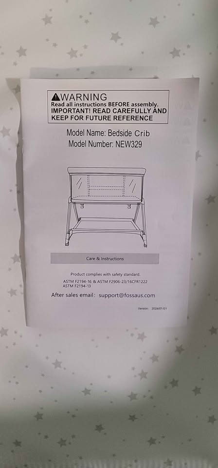 Fodoss Baby 4-sided Bassinet Bedside Sleeper with Wheels and Storage Tray