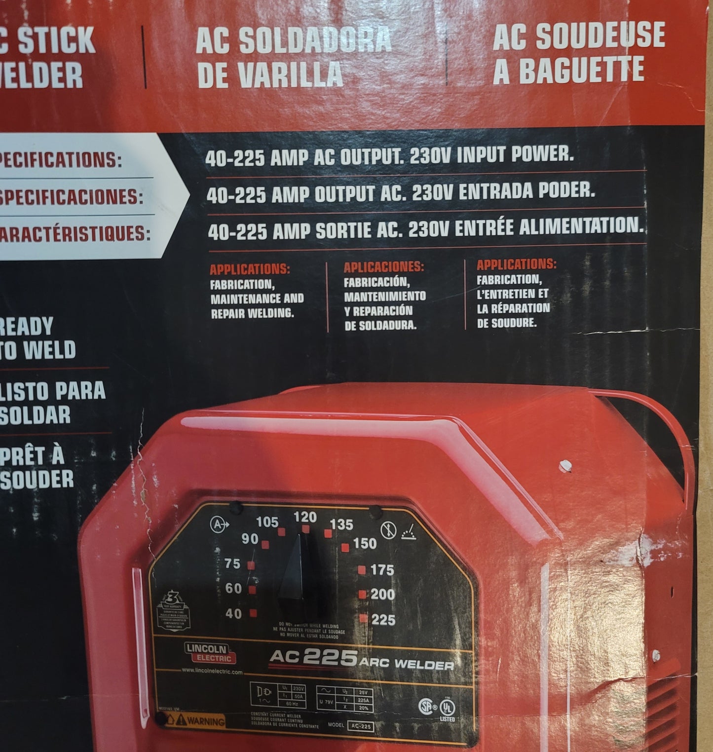 LINCOLN ELECTRIC K1170 AC225, 60Hz Arc Welder