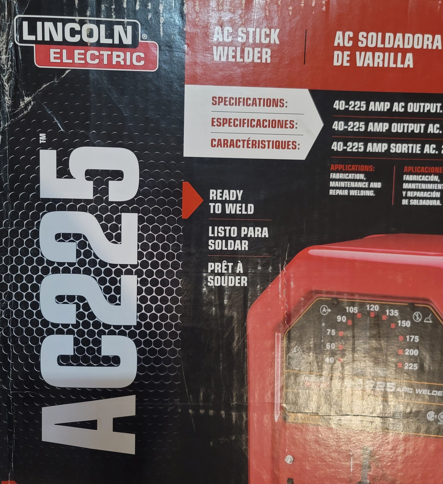 LINCOLN ELECTRIC K1170 AC225, 60Hz Arc Welder