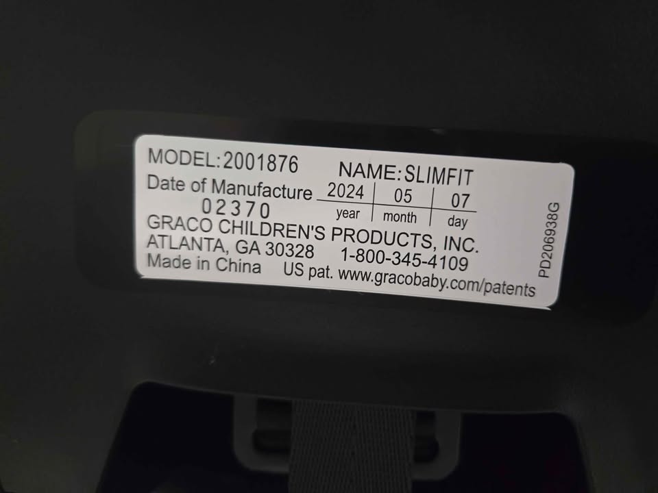 Graco Car Seat Model #2001866