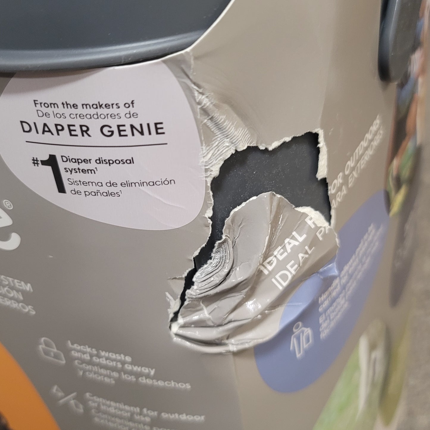Pet Genie Pail Waste Container System - Gray