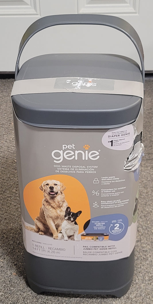 Pet Genie Pail Waste Container System - Gray